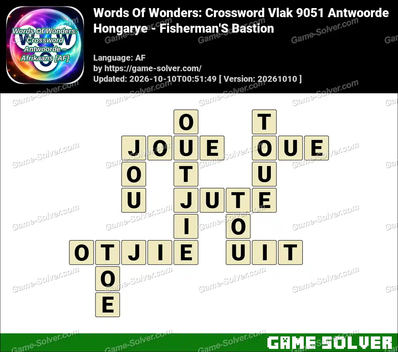 Words Of Wonders: Crossword Vlak 9051 Antwoorde – Hongarye – Fisherman’S Bastion